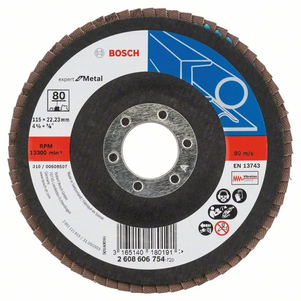 Lamelový brusný kotouč X551, Expert for Metal D = 115 mm; K = 80; lomený Lamelový brusný kotouč X551, Expert for Metal D = 115 mm; K = 80; lomený