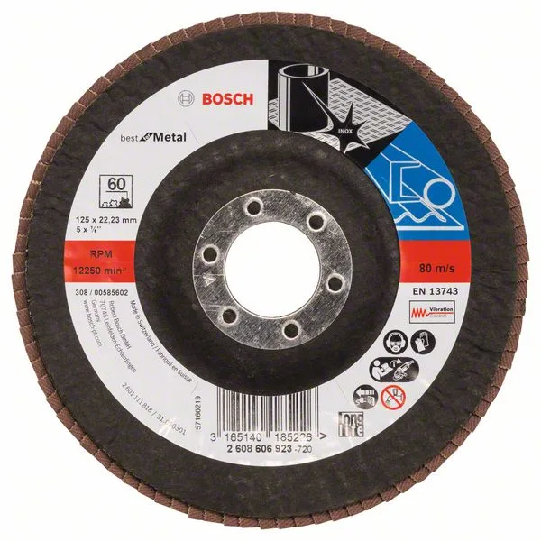 Lamelový brusný kotouč X571, Best for Metal D = 125 mm; K = 60, lomený