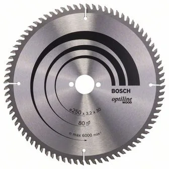 Pilový kotouč Optiline Wood 250x30x3,2 mm, 80 Pilový kotouč Optiline Wood 250x30x3,2 mm, 80