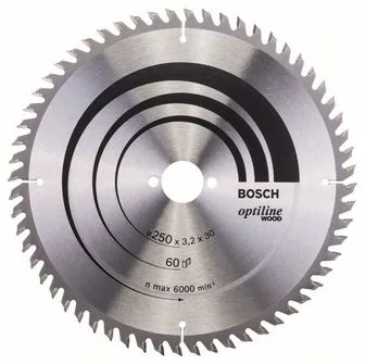 Pilový kotouč Optiline Wood 250x30x3,2 mm, 60 Pilový kotouč Optiline Wood 250x30x3,2 mm, 60