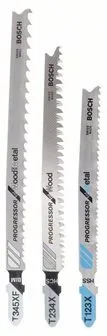 Sada pilových plátků do kmitacích pil, 3dílná T 123 XF T 234 X T 345 XF BOSCH Sada pilových plátků do kmitacích pil, 3dílná T 123 XF T 234 X T 345 XF BOSCH