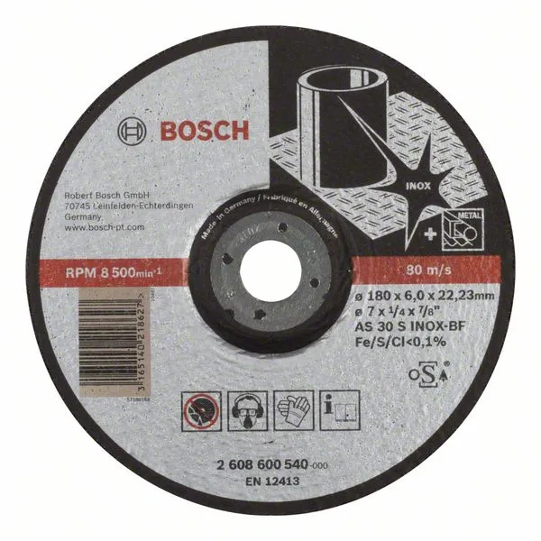 Hrubovací kotouč profilovaný Expert for Inox AS 30 S INOX BF, 180 mm, 6,0 mm