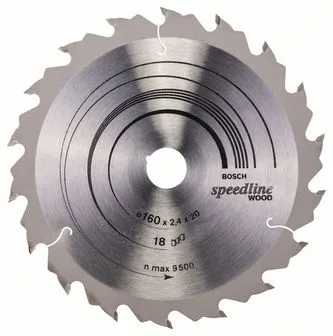 Pilový kotouč Speedline Wood - 160 x 20 x 2,4 mm, 18 BOSCH Pilový kotouč Speedline Wood - 160 x 20 x 2,4 mm, 18 BOSCH
