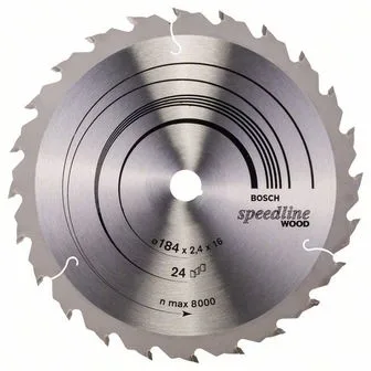 Pilový kotouč Speedline Wood - 184 x 16 x 2,4 mm, 24 BOSCH Pilový kotouč Speedline Wood - 184 x 16 x 2,4 mm, 24 BOSCH
