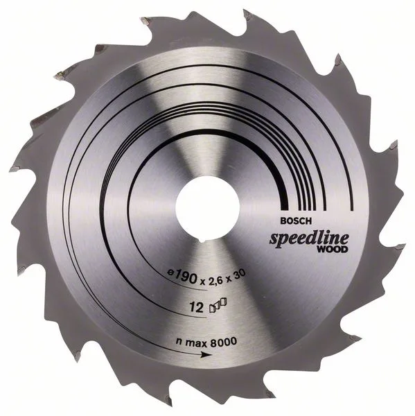 Pilový kotouč Speedline Wood 190 x 30 x 2,6 mm, 12 Pilový kotouč Speedline Wood 190 x 30 x 2,6 mm, 12