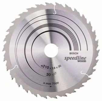 Pilový kotouč Speedline Wood - 210 x 30 x 2,6 mm, 30 BOSCH Pilový kotouč Speedline Wood - 210 x 30 x 2,6 mm, 30 BOSCH