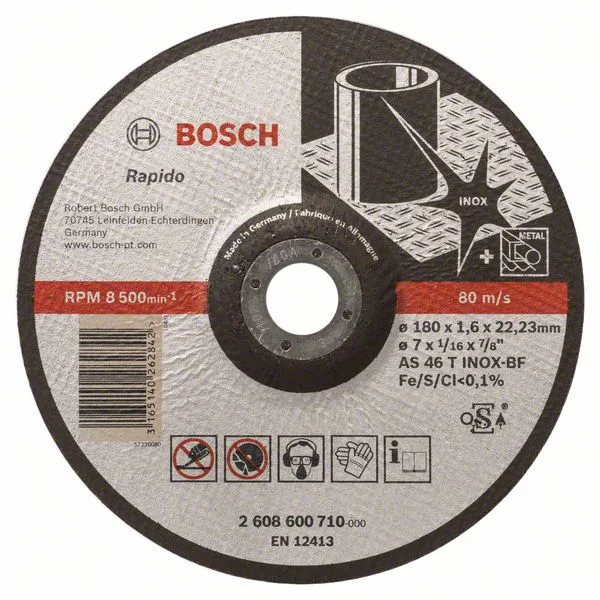 Dělicí kotouč profilovaný Expert for Inox - Rapido AS 46 T INOX BF, 180 mm, 1,6 mm Dělicí kotouč profilovaný Expert for Inox - Rapido AS 46 T INOX BF, 180 mm, 1,6 mm