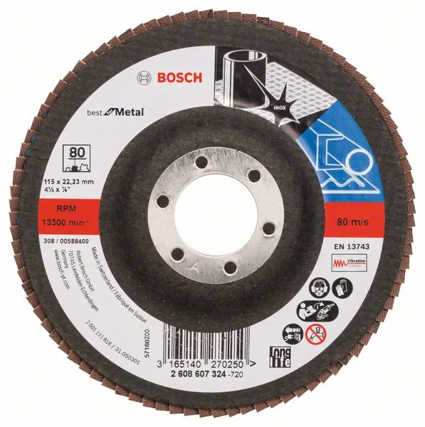 Lamelový brusný kotouč X571, Best for Metal D = 115 mm; K = 80, rovný Lamelový brusný kotouč X571, Best for Metal D = 115 mm; K = 80, rovný