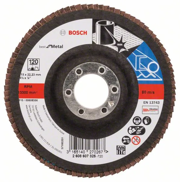 Lamelový brusný kotouč X571, Best for Metal D = 115 mm; K = 120, rovný Lamelový brusný kotouč X571, Best for Metal D = 115 mm; K = 120, rovný