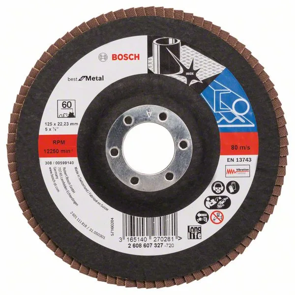 Lamelový brusný kotouč X571, Best for Metal D = 125 mm; K = 60, rovný Lamelový brusný kotouč X571, Best for Metal D = 125 mm; K = 60, rovný