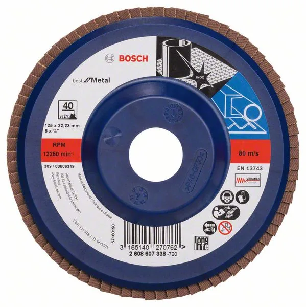 Lamelový brusný kotouč X571, Best for Metal D = 125 mm; K = 40, rovný Lamelový brusný kotouč X571, Best for Metal D = 125 mm; K = 40, rovný