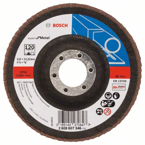 Lamelový brusný kotouč X551, Expert for Metal D = 115 mm; K = 120; lomený