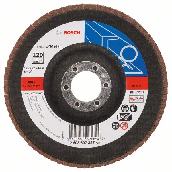 Lamelový brusný kotouč X551, Expert for Metal D = 125 mm; K = 120; lomený