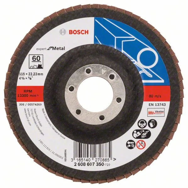 Lamelový brusný kotouč X551, Expert for Metal D = 115 mm; K = 60; lomený Lamelový brusný kotouč X551, Expert for Metal D = 115 mm; K = 60; lomený