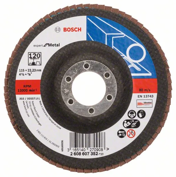 Lamelový brusný kotouč X551, Expert for Metal D = 115 mm; K = 120; lomený Lamelový brusný kotouč X551, Expert for Metal D = 115 mm; K = 120; lomený