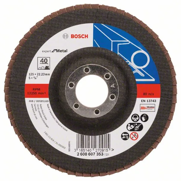 Lamelový brusný kotouč X551, Expert for Metal D = 125 mm; K = 40; lomený Lamelový brusný kotouč X551, Expert for Metal D = 125 mm; K = 40; lomený