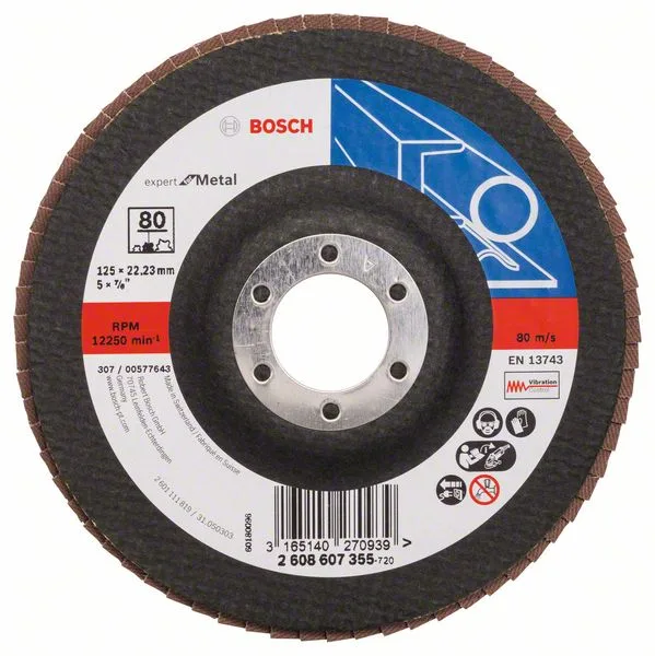 Lamelový brusný kotouč X551, Expert for Metal D = 125 mm; K = 80; lomený Lamelový brusný kotouč X551, Expert for Metal D = 125 mm; K = 80; lomený
