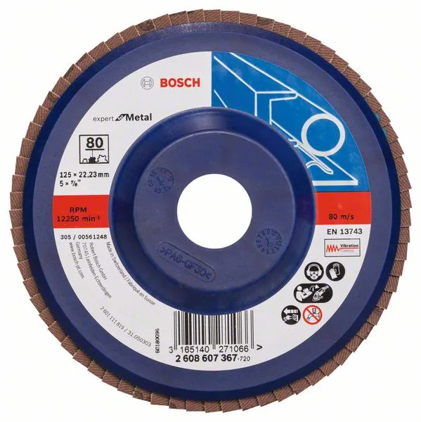 Lamelový brusný kotouč X551, Expert for Metal D = 125 mm; K = 80; rovný
