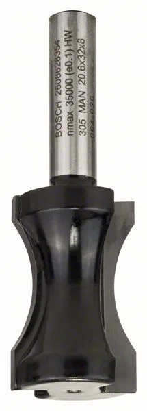 Fréza na ploché zaoblení 8 mm, R1 18,3 mm, D 20,6 mm, L 32 mm, G 63,5 mm Fréza na ploché zaoblení 8 mm, R1 18,3 mm, D 20,6 mm, L 32 mm, G 63,5 mm