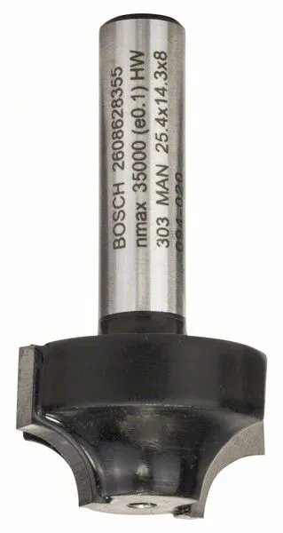 Profilová fréza E 8 mm, R1 6,3 mm, D 25,4 mm, L 14 mm, G 46 mm Profilová fréza E 8 mm, R1 6,3 mm, D 25,4 mm, L 14 mm, G 46 mm