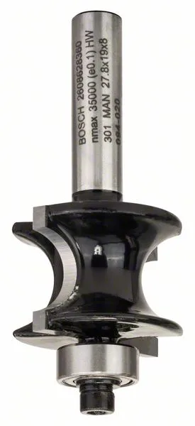 Fréza na půlkruhový profil 8 mm, R1 6 mm, L 19 mm, G 63 mm Fréza na půlkruhový profil 8 mm, R1 6 mm, L 19 mm, G 63 mm