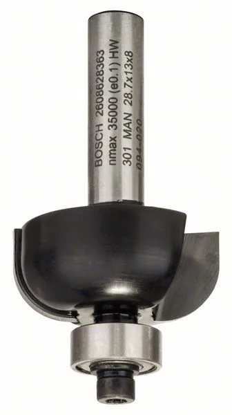 Žlábkovací fréza 8 mm, R1 8 mm, D 28,7 mm, L 13 mm, G 54 mm