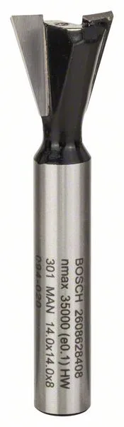Rybinová fréza 8 mm, D1 14 mm, L 14 mm, G 55 mm, 15° Rybinová fréza 8 mm, D1 14 mm, L 14 mm, G 55 mm, 15°