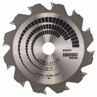 Pilový kotouč Construct Wood - 150 x 20/16 x 2,4 mm, 12 BOSCH