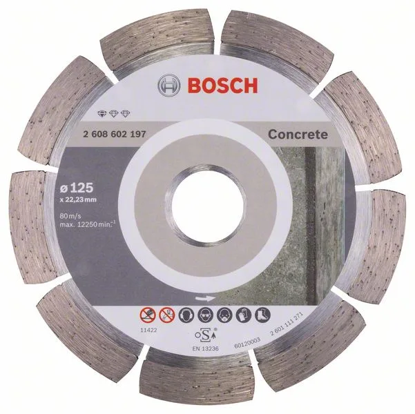 Diamantový dělicí kotouč Standard for Concrete 125 x 22,23 x 1,6 x 10 mm Diamantový dělicí kotouč Standard for Concrete 125 x 22,23 x 1,6 x 10 mm