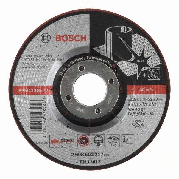 Polopružný hrubovací kotouč WA 46 BF, 115 mm, 3,0 mm
