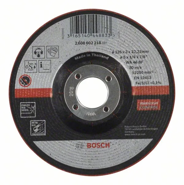 Polopružný hrubovací kotouč WA 46 BF, 125 mm, 3,0 mm