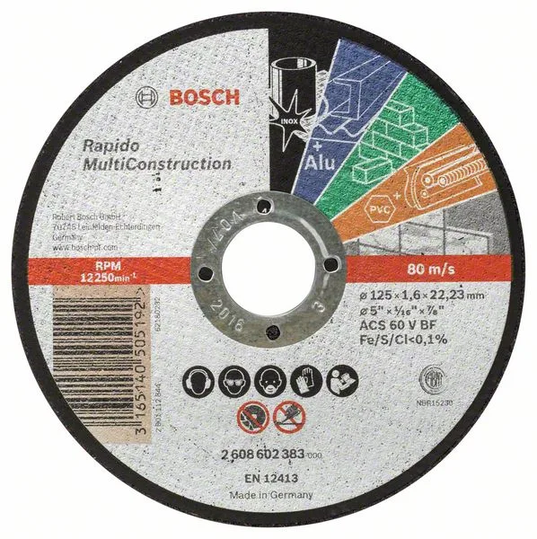 Dělicí kotouč rovný Rapido Multi Construction ACS 46 V BF, 125 mm, 1,6 mm