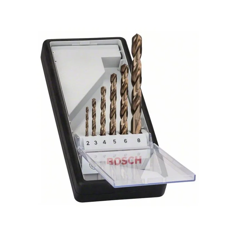 Sada vrtáků do kovu Robust Line HSS-Co, 6dílná 2; 3; 4; 5; 6; 8 mm Sada vrtáků do kovu Robust Line HSS-Co, 6dílná 2; 3; 4; 5; 6; 8 mm