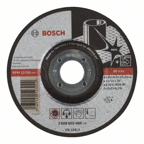 Hrubovací kotouč profilovaný Expert for Inox AS 30 S INOX BF, 125 mm, 6,0 mm