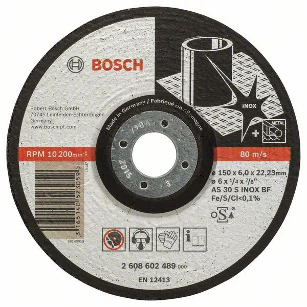 Hrubovací kotouč profilovaný Expert for Inox AS 30 S INOX BF, 150 mm, 6,0 mm
