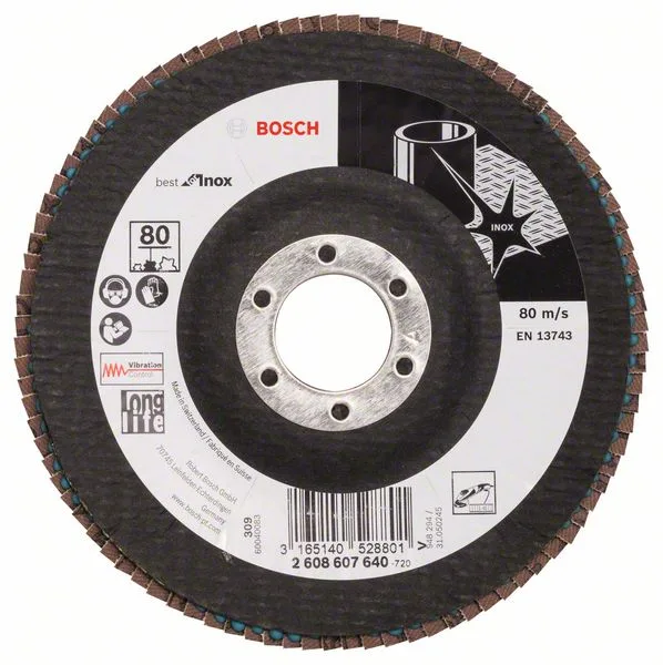 Lamelový brusný kotouč X581, Best for Inox 125 mm, 22,23 mm, 80 Lamelový brusný kotouč X581, Best for Inox 125 mm, 22,23 mm, 80