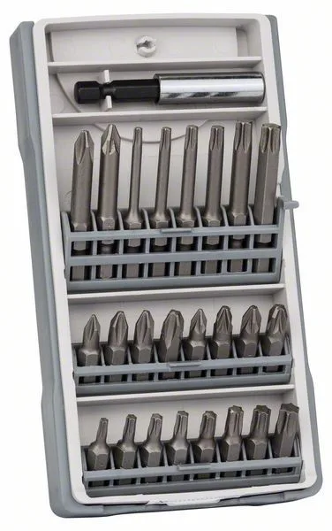 25dílná sada šroubovacích bitů PH1, PH2 (2x25 mm), PH3, PZ1, PZ2 (2x25 mm), PZ3, T10, T15, T20 (2x25 mm), T25, T27, T30, T40, T10, T15, T20, T25, T30, 25dílná sada šroubovacích bitů PH1, PH2 (2x25 mm), PH3, PZ1, PZ2 (2x25 mm), PZ3, T10, T15, T20 (2x25 mm), T25, T27, T30, T40, T10, T15, T20, T25, T30,