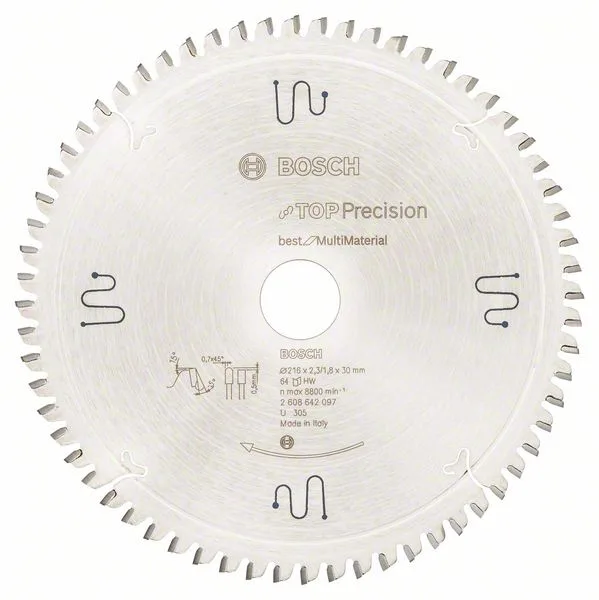 Pilový kotouč do okružních pil Top Precision Best for Multi Material 216 x 30 x 2,3 mm, 64