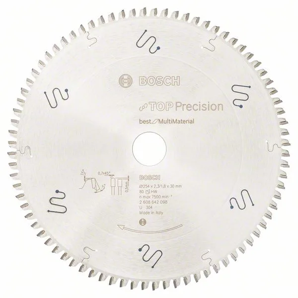 Pilový kotouč do okružních pil Top Precision Best for Multi Material 254 x 30 x 2,3 mm, 80 Pilový kotouč do okružních pil Top Precision Best for Multi Material 254 x 30 x 2,3 mm, 80