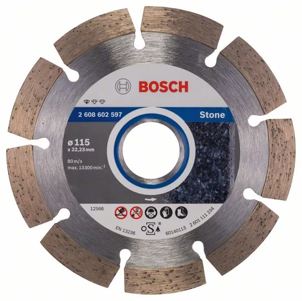 Diamantový dělicí kotouč Standard for Stone 115 x 22,23 x 1,6 x 10 mm Diamantový dělicí kotouč Standard for Stone 115 x 22,23 x 1,6 x 10 mm
