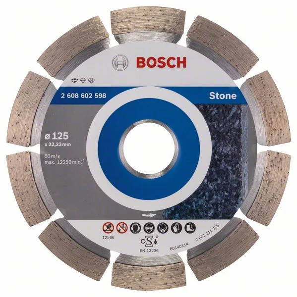 Diamantový dělicí kotouč Standard for Stone 125 x 22,23 x 1,6 x 10 mm Diamantový dělicí kotouč Standard for Stone 125 x 22,23 x 1,6 x 10 mm
