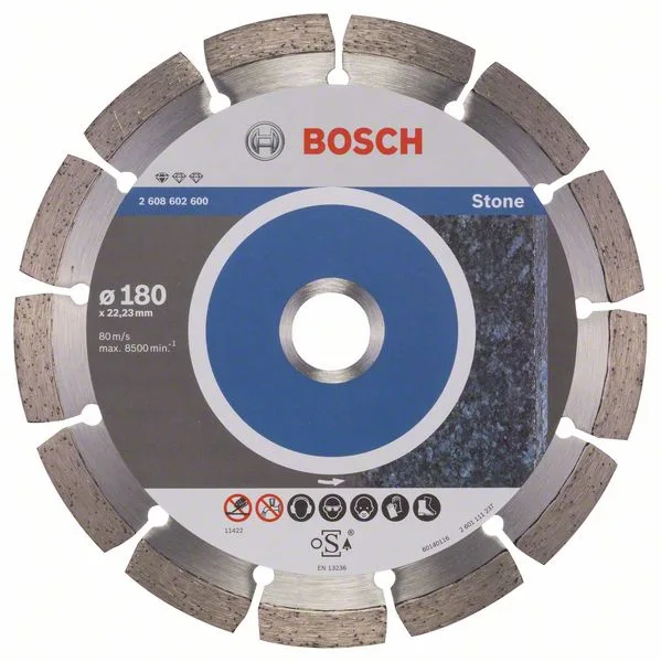 Diamantový dělicí kotouč Standard for Stone 180 x 22,23 x 2 x 10 mm Diamantový dělicí kotouč Standard for Stone 180 x 22,23 x 2 x 10 mm