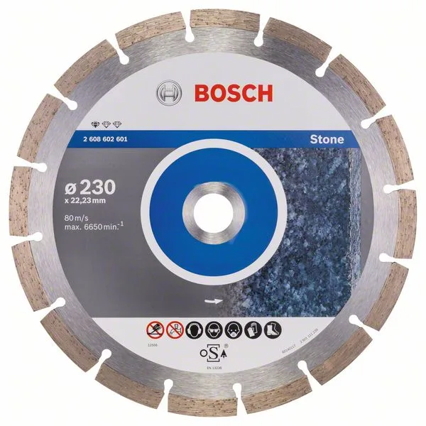 Diamantový dělicí kotouč Standard for Stone 230 x 22,23 x 2,3 x 10 mm Diamantový dělicí kotouč Standard for Stone 230 x 22,23 x 2,3 x 10 mm