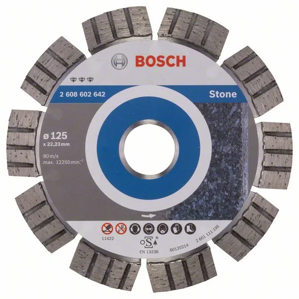 Diamantový dělicí kotouč Best for Stone 125 x 22,23 x 2,2 x 12 mm Diamantový dělicí kotouč Best for Stone 125 x 22,23 x 2,2 x 12 mm
