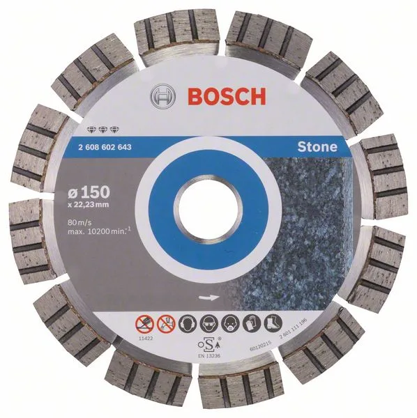 Diamantový dělicí kotouč Best for Stone 150 x 22,23 x 2,4 x 12 mm Diamantový dělicí kotouč Best for Stone 150 x 22,23 x 2,4 x 12 mm