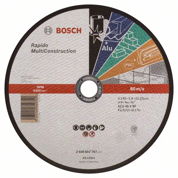 Dělicí kotouč rovný Rapido Multi Construction ACS 46 V BF, 230 mm, 1,9 mm
