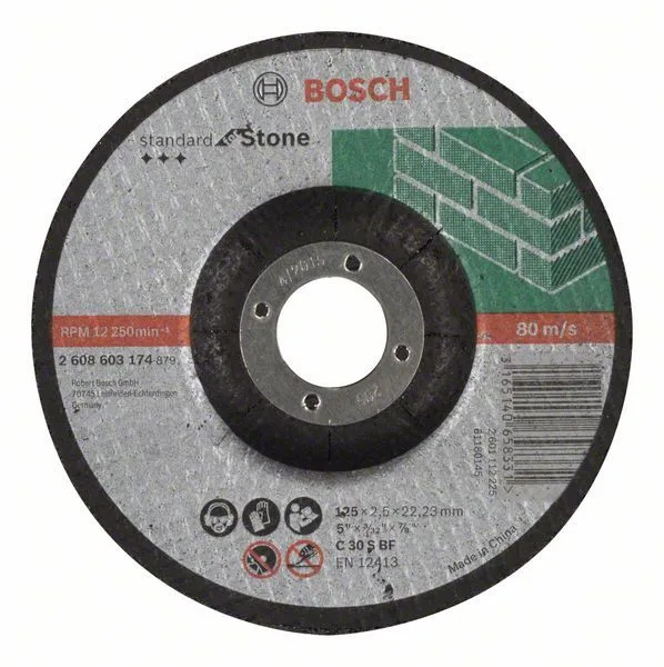 Dělící kotouč kámen Standard, 125x2,5x22.23 mm prohnutý Dělící kotouč kámen Standard, 125x2,5x22.23 mm prohnutý