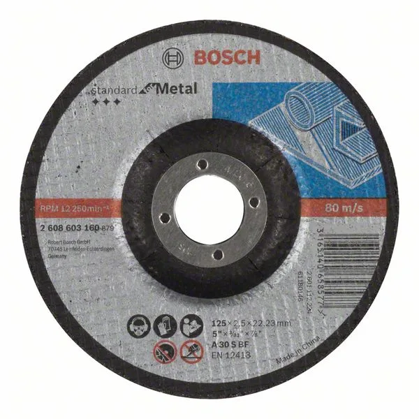 Dělicí kotouč profilovaný Standard for Metal A 30 S BF, 125 mm, 22,23 mm, 2,5 mm Dělicí kotouč profilovaný Standard for Metal A 30 S BF, 125 mm, 22,23 mm, 2,5 mm