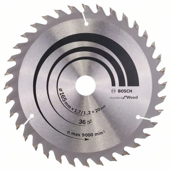 Pilový kotouč Optiline Wood 165 x 20/16 x 1,7 mm, 36