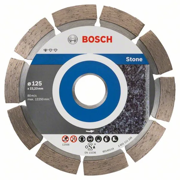 Diamantový dělicí kotouč Standard for Stone 125 x 22,23 x 1,6 x 10 mm Diamantový dělicí kotouč Standard for Stone 125 x 22,23 x 1,6 x 10 mm